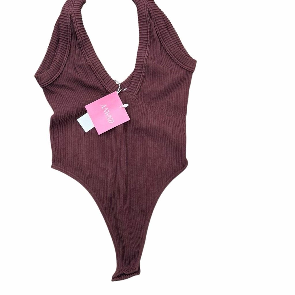 Brand New Anwnd Women's Size S/M Purple Sleeveless One Piece Bodysuit